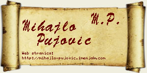 Mihajlo Pujović vizit kartica